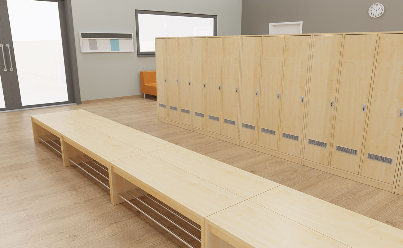 Garderobe Ordentliche Ecke Ausschnitt mit Flexeo Armadio Garderobenschränken und EduCasa Spiegeln