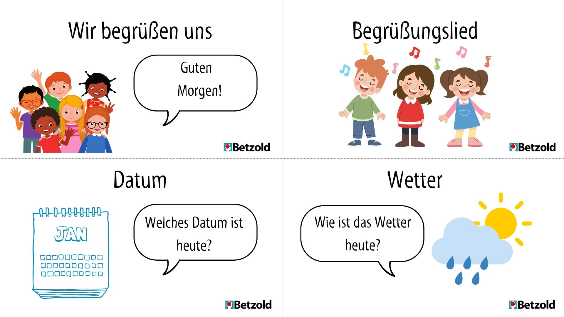 Moderationskarten für den Morgenkreis