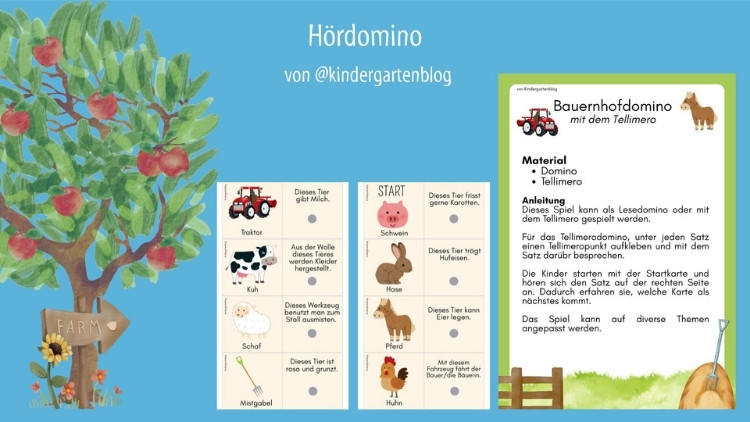 Vorlage: Bauernhof-Domino