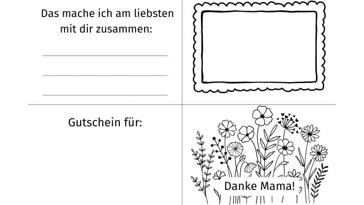 Vorlage Muttertags-Leporello