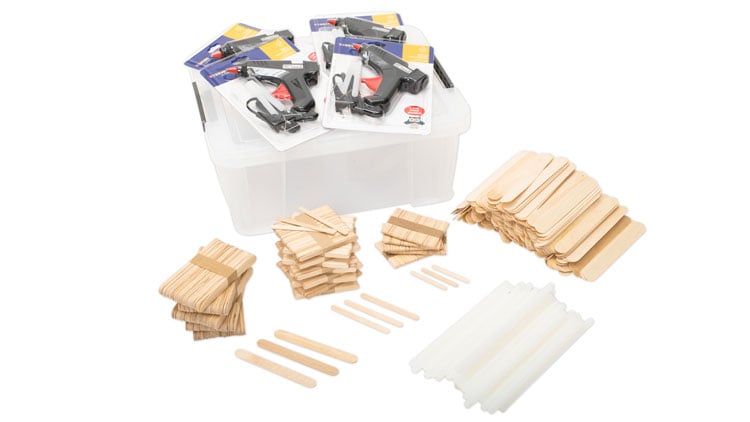 MakerSpace Basteln mit Holzstäbchen