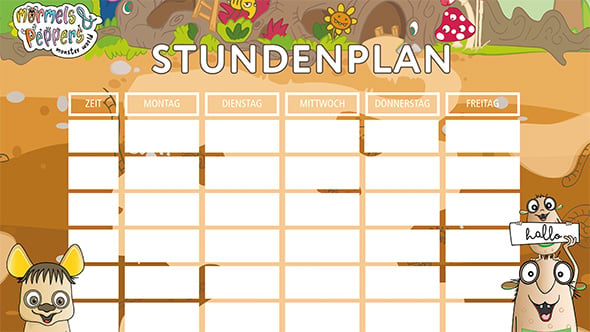 Vorschau Stundenplan-Vorlage „Mormels“