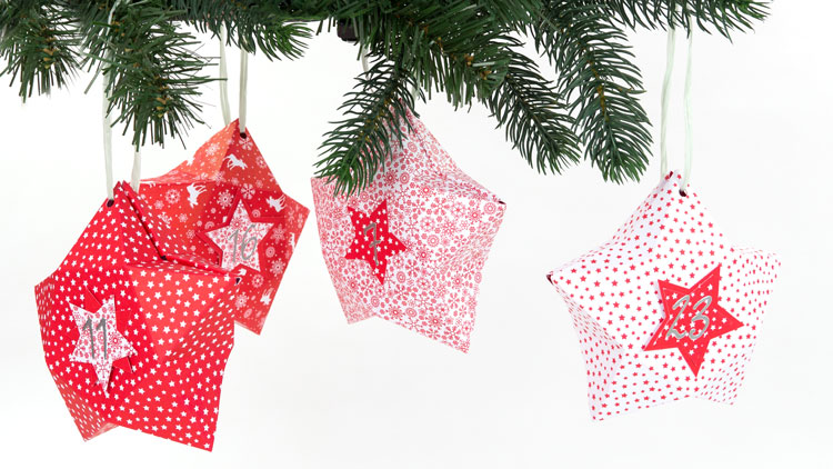 Adventskalender in Sternform