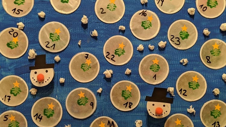 Fertig gebastelter Adventskalender