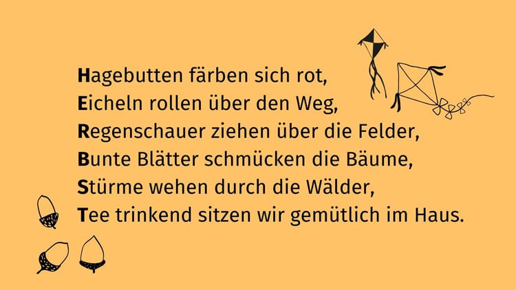 Akrostichon Herbst