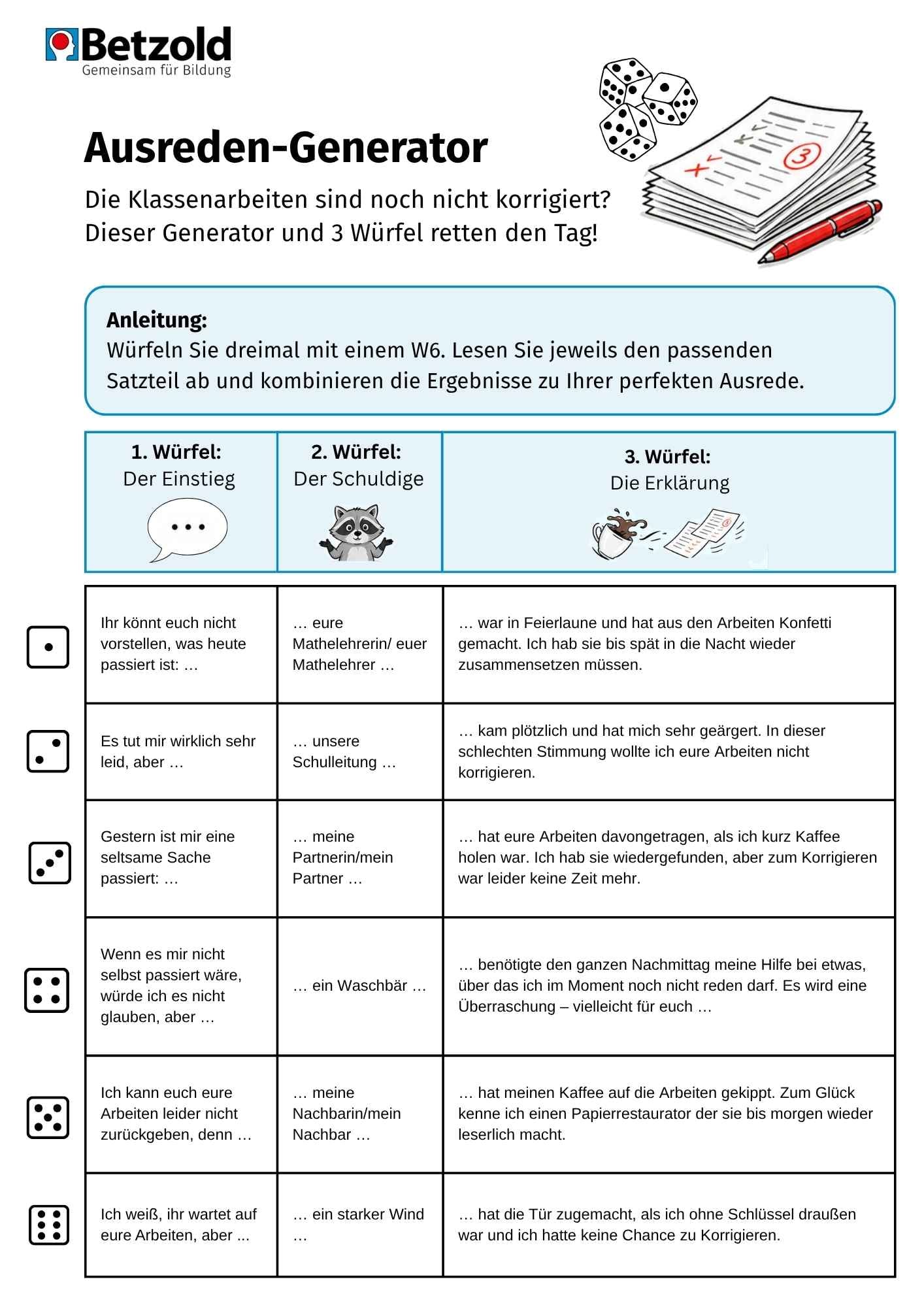 Ausreden-Generator