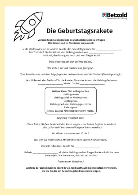 Die Geburtstagsrakete