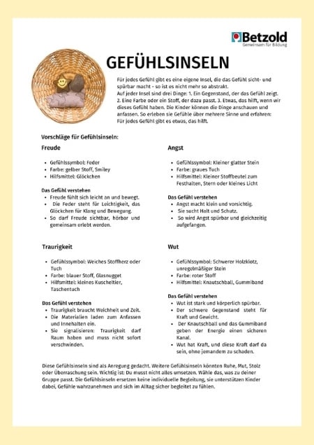 Anleitung Gefühlsinseln