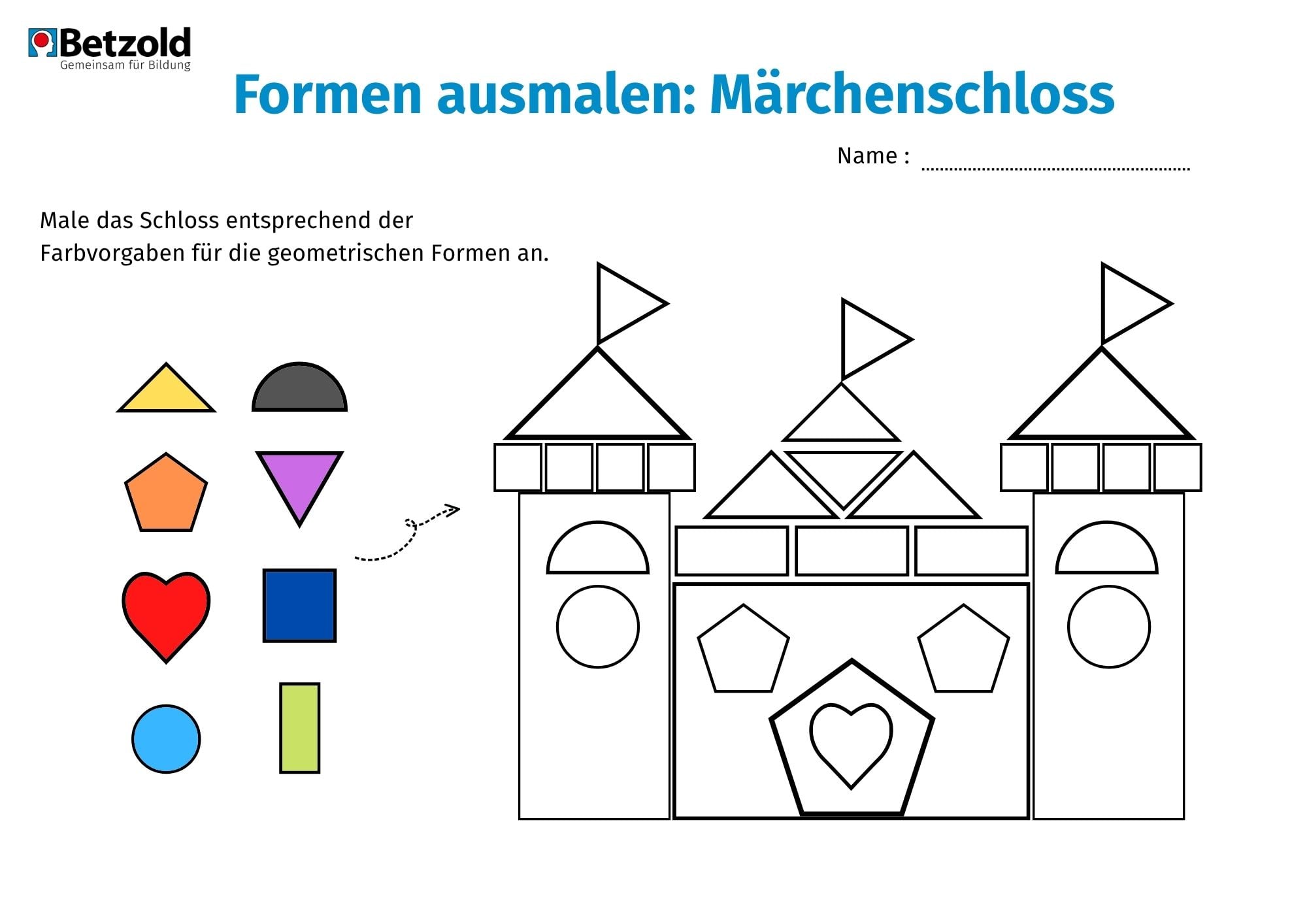 Geometrische Formen: Schloss