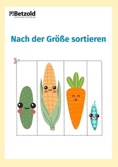 Arbeitsblatt: Größen sortieren