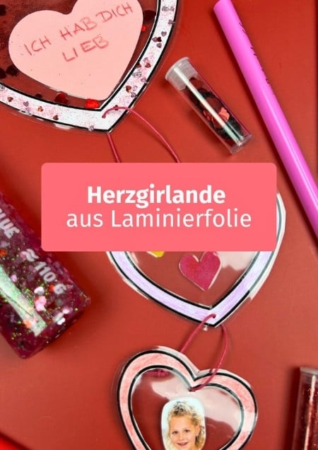 Bild einer laminierten Herzgirlande