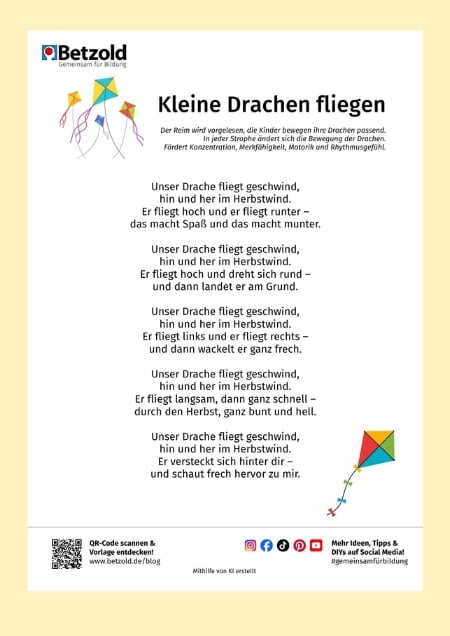 Reim "Kleine Drachen fliegen"