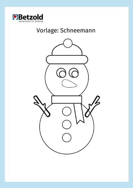 Vorlage: Faltschneemann