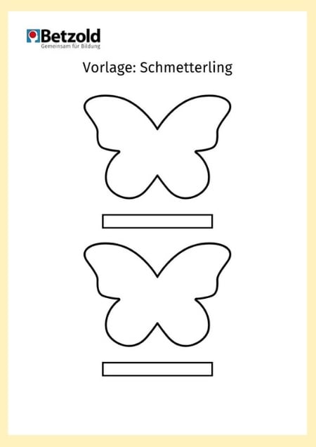 Vorlage: Wäscheklammer-Schmetterling