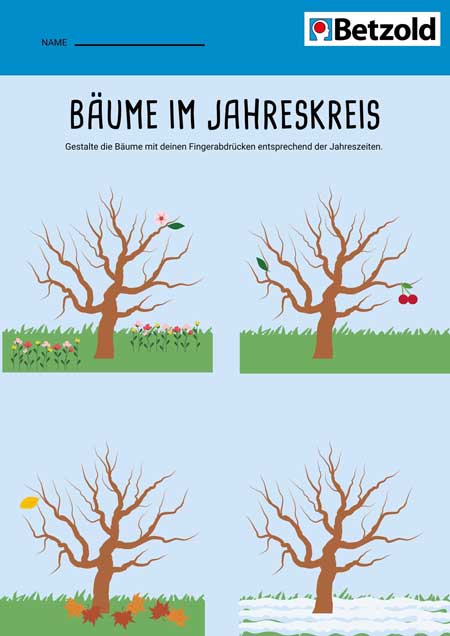 Fingerstempel-Spiel: Baum