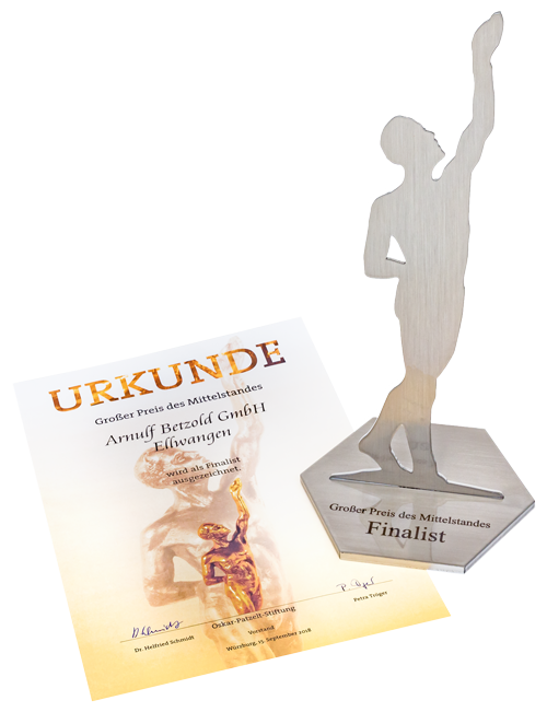 Finalist großer Preis des Mittelstandes Oskar Patzelt Stiftung 2018