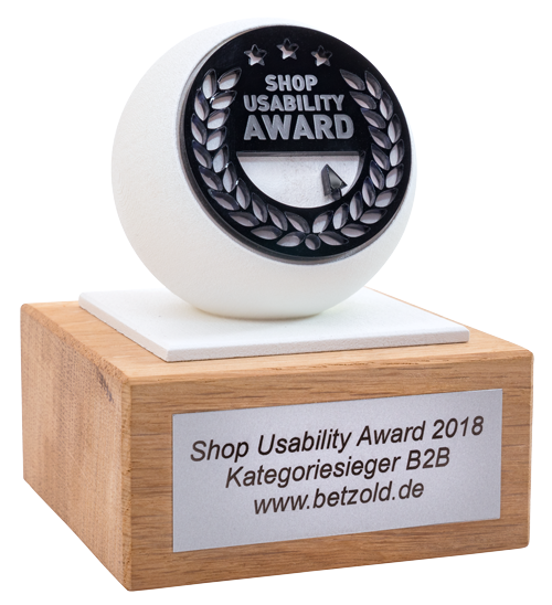 Auszeichnung Shop Usability Award 2018