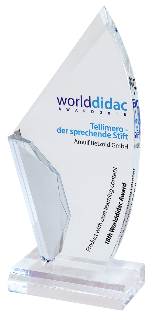 Auszeichnung Worlddidac Award 2018 Tellimero