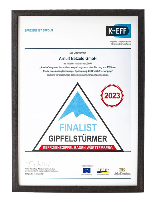 Urkunde Finalist Gipfelstürmer 2023