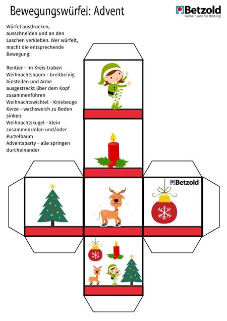 Bewegungswürfel: Vorweihnachtszeit