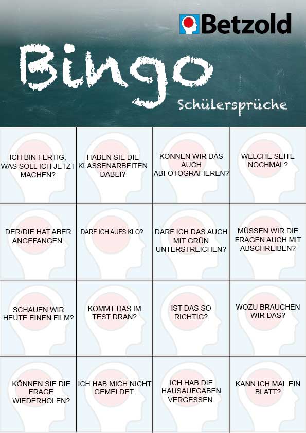 Bullshit Bingo Fur Die Nervigsten Schulersatze Betzold Blog