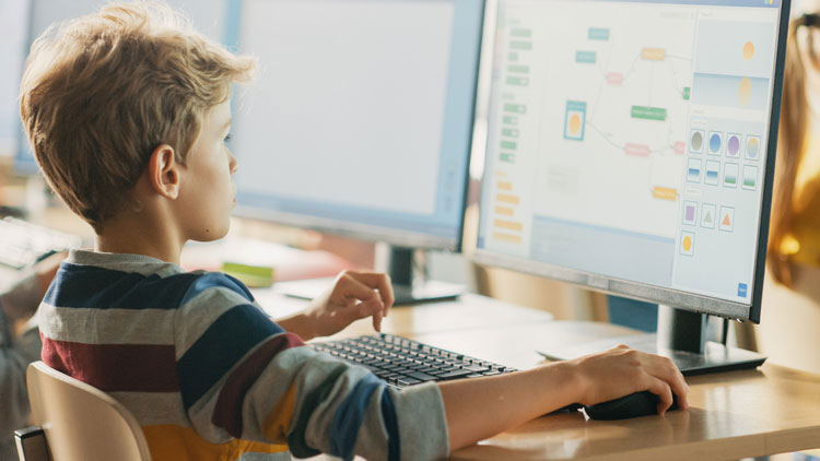 Schüler am PC
