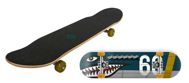 Ansicht eines Skateboards