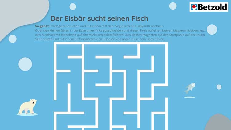 Vorlage: Der Eisbär auf Fischsuche