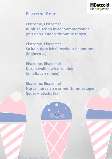 Mitmachreim: Eiscreme