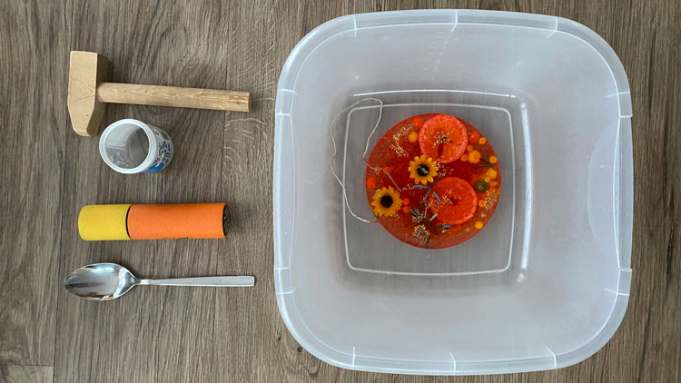 Eisscheibe Aktionstablett