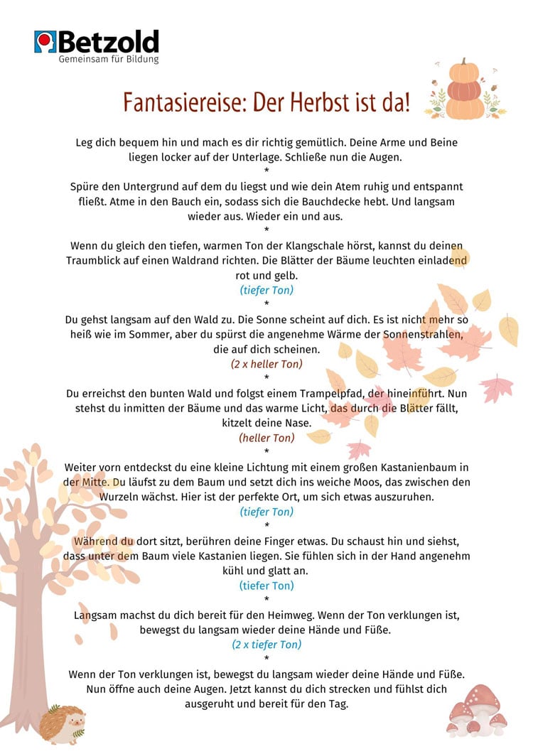 Fantasiereise: Der Herbst ist da