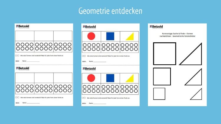 Geometrieübungen mit Fensterfolie