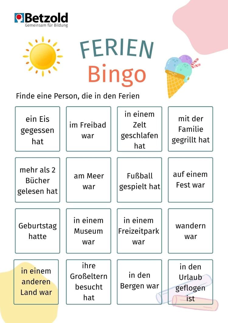 Ferienbingo
