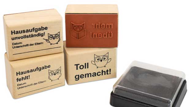 Hausaufgaben-Stempel