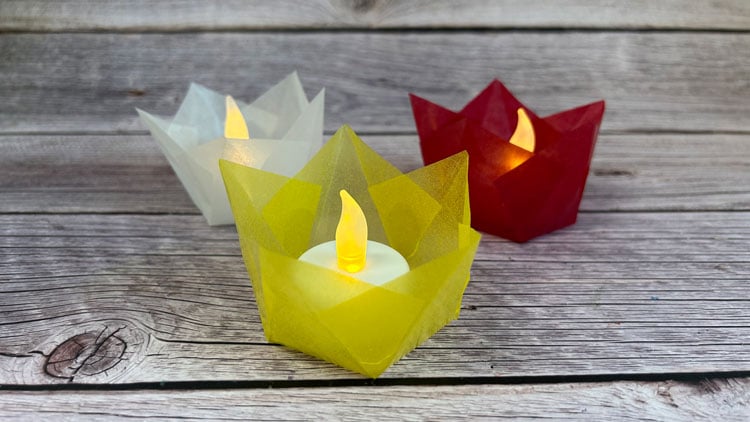 Teelichthalter aus Papier