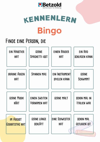 Kennelern-Bingo