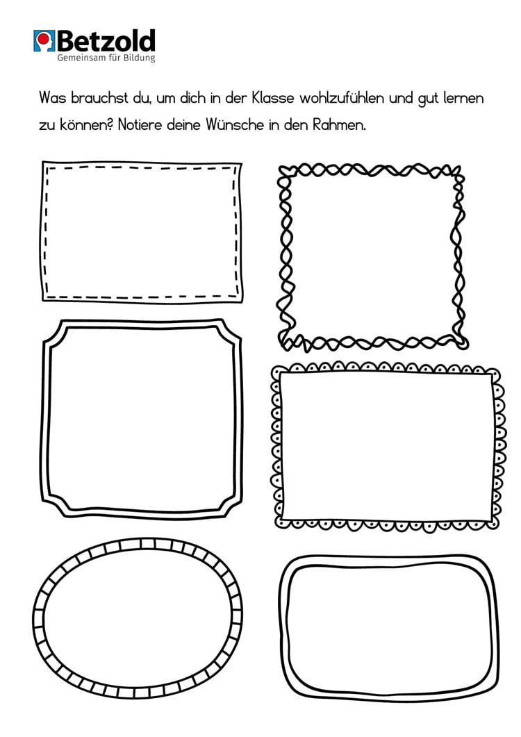 Arbeitsblatt: Ideensammlung Klassenregeln