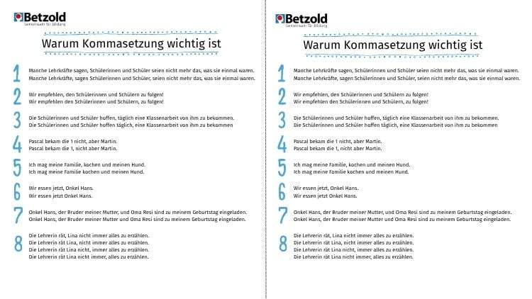 Lustige Kommafehler