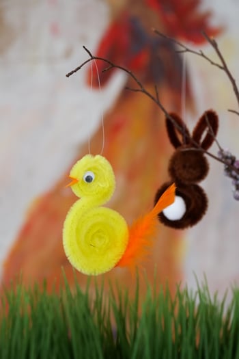 Bastelanleitung: Küken und Hase