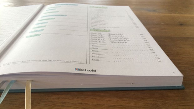Detailansicht Klassenübersicht