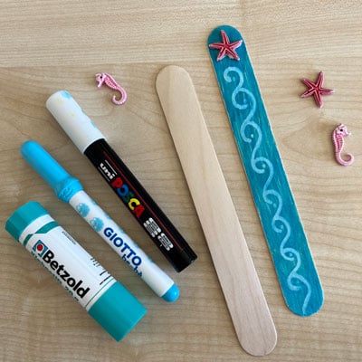 Material für Lesezeichen aus Holzstäbchen