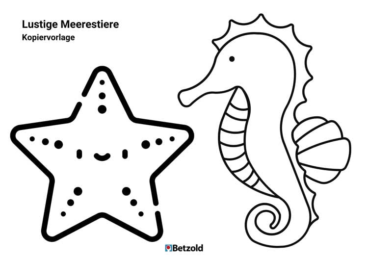 Vorlage: Lustige Meerestiere