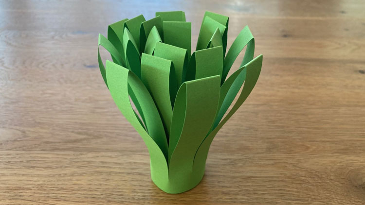Bastelanleitung für Blumenstrauß aus Papier