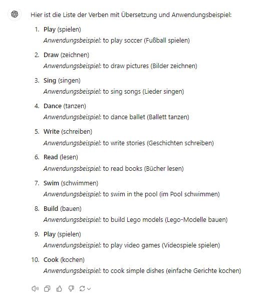 Chat-GPT-Antwort