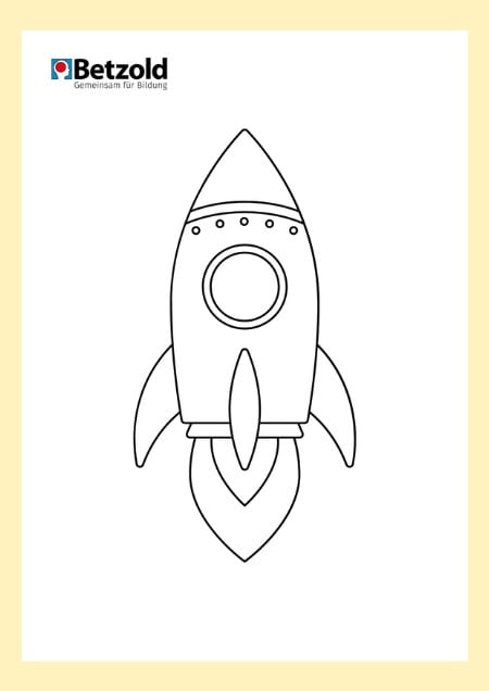 Vorlage: Rakete aus Starkpapier