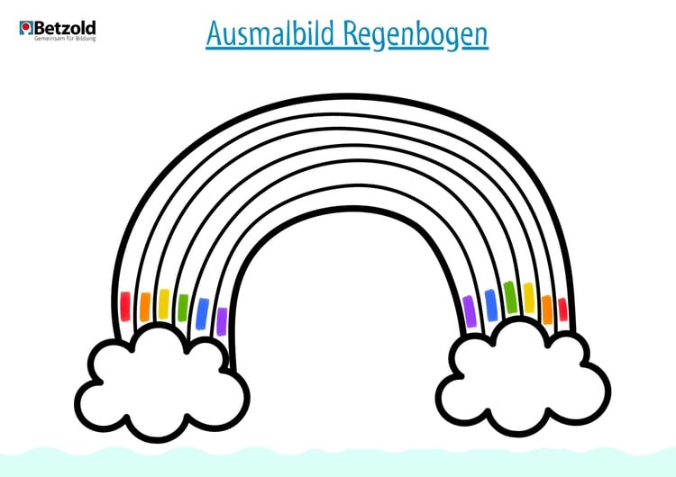 Ausmalbild: Regenbogen