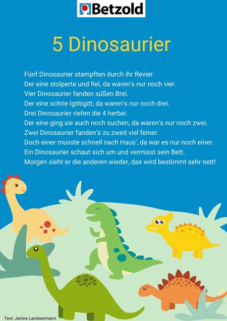 Reim:  5 Dinosaurier