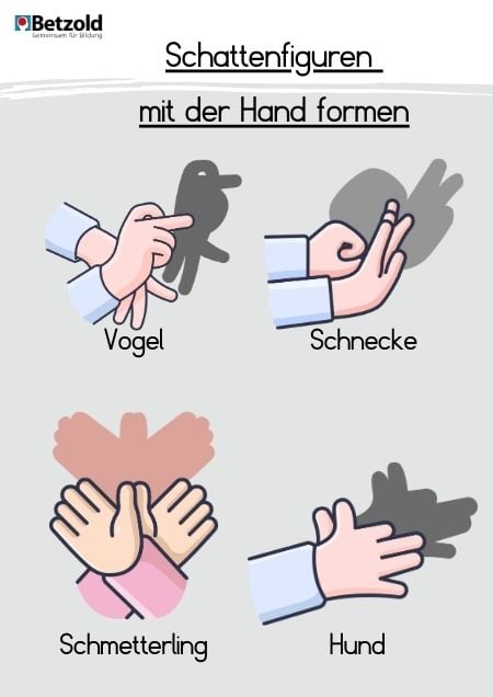 Vorlage: Schattentiere formen