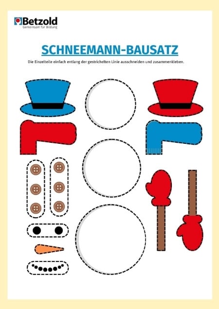 Vorlage: Schneemann-Bausatz