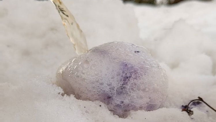 Schneevulkan bauen